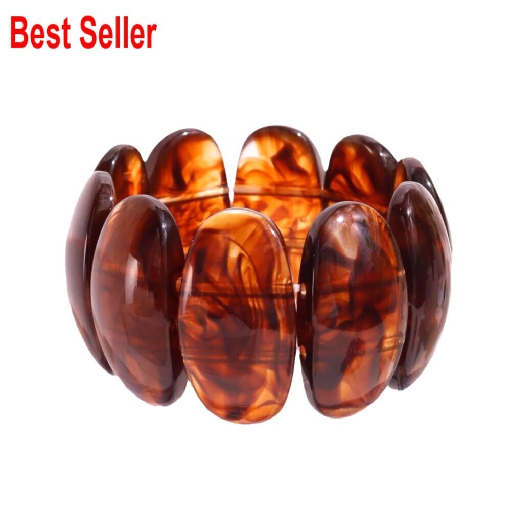 Chunky Acrylic Bangle Bracelets Adjustable Geometric Wristbands